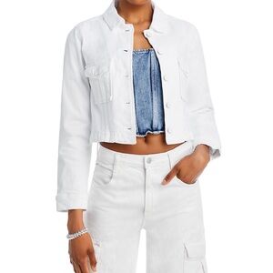 PAIGE Pacey Cropped White Denim / Jean Jacket